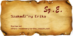 Szakmáry Erika névjegykártya